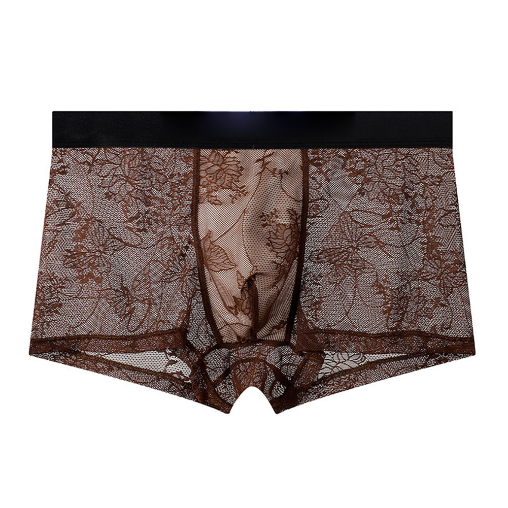 Boxer Shorts Modal - Сексуальные мужские боксеры-шорты из сетки, прозрачное
