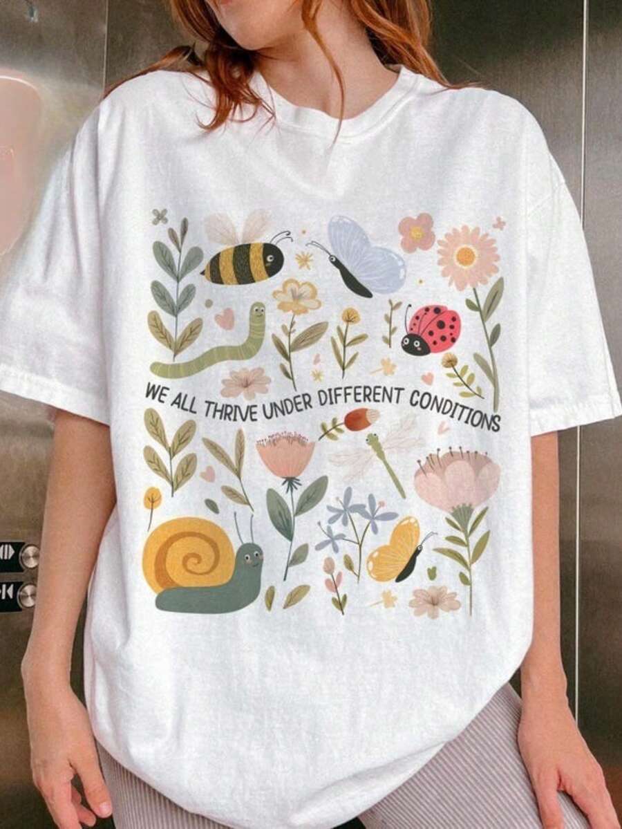 Undershirt Crew Neck - Футболка с графическим принтом для учителей