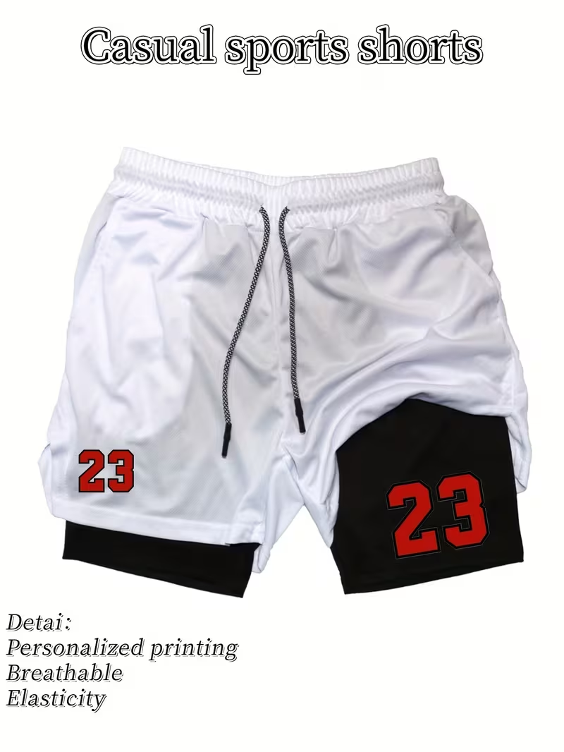 Compression Shorts Athletes - Новые мужские быстросохнущие двухслойные спортивные шорты