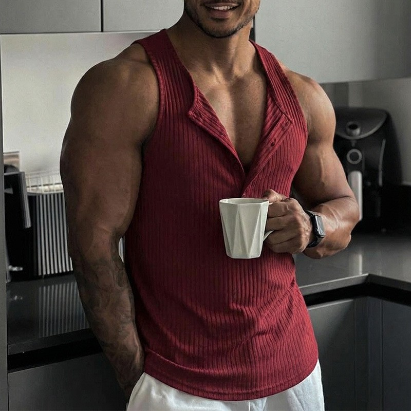 Tank Top Ribbed - Спортивный укороченный топ без рукавов, однотонный,